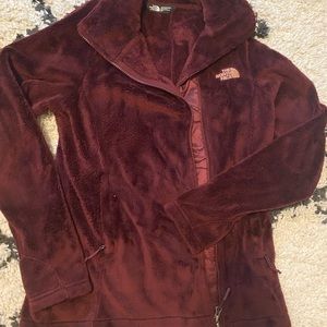 North Face asymmetrical full zip fleece